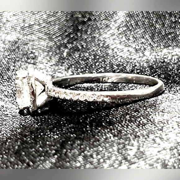 Diamond 2CTW Genuine Cushion Cut Halo White Gold Ring Certified GIA Authentic - Picture 14 of 16